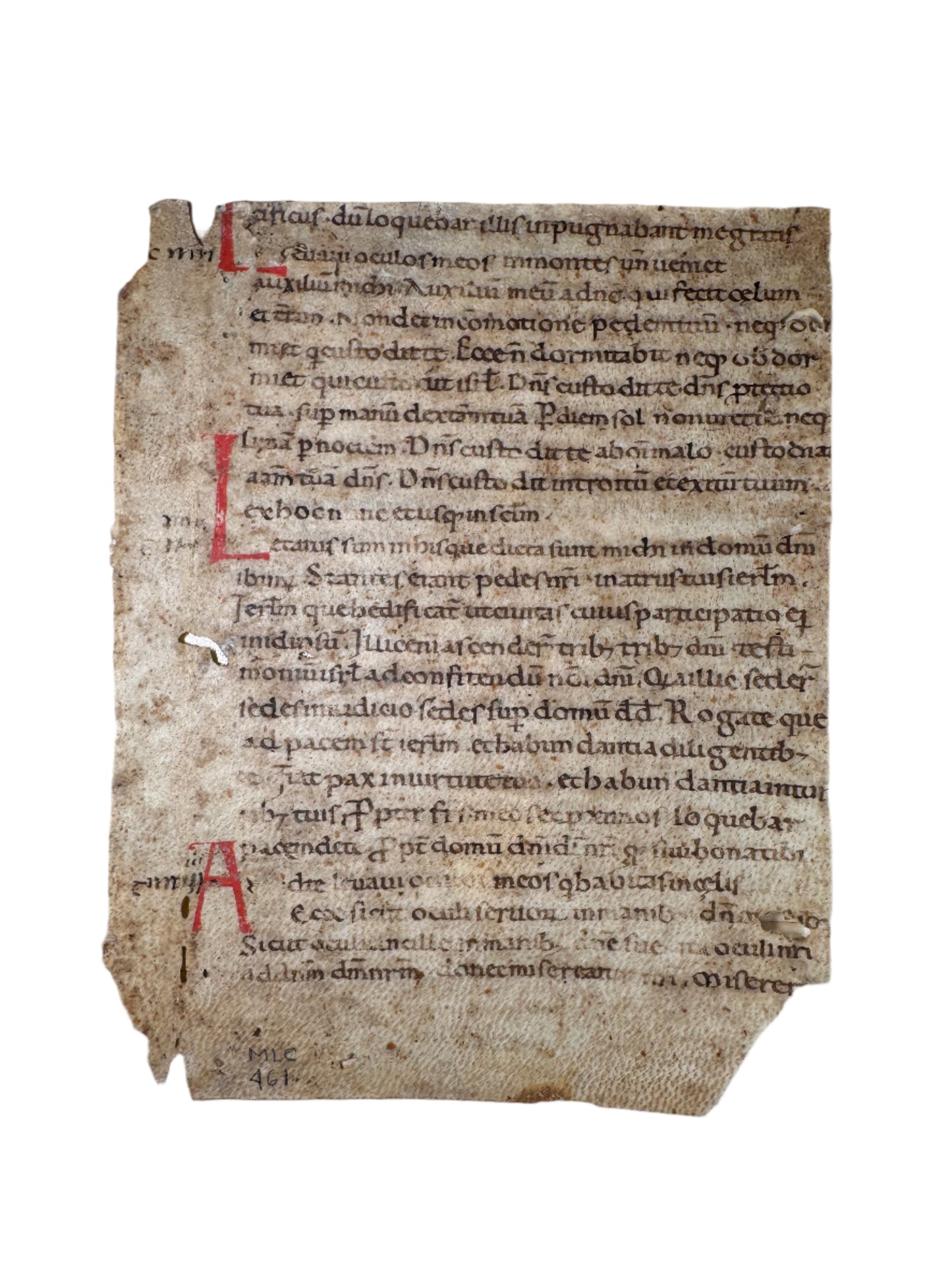 12th-Century Latin Psalter Leaf – Italy, c. 1150 – Early Gothic Script